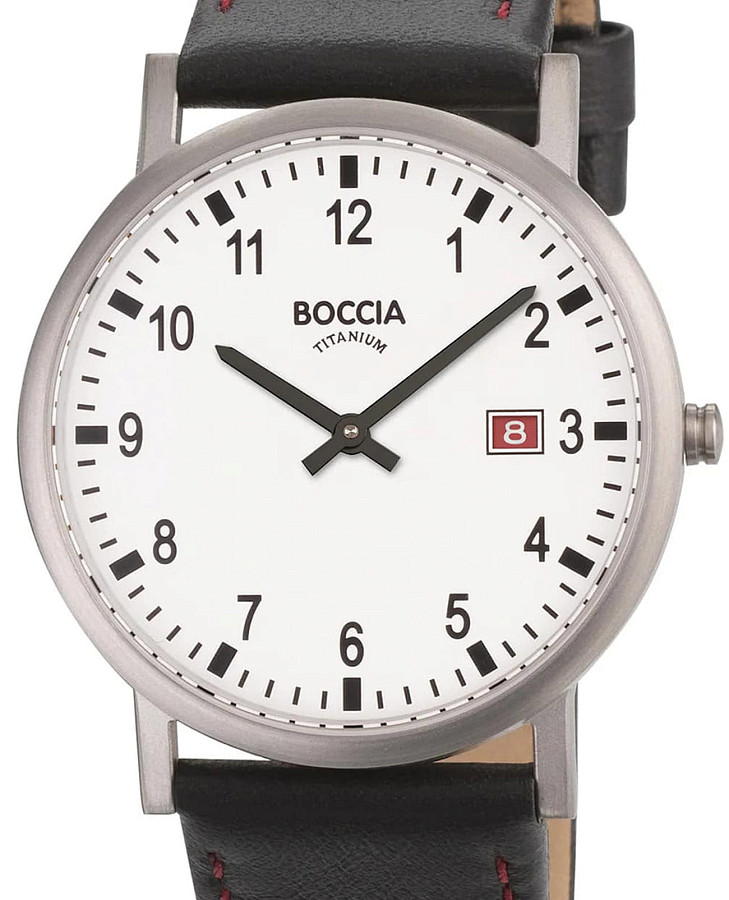 Часы Boccia Titanium 3662-01 — кварцевые, титан