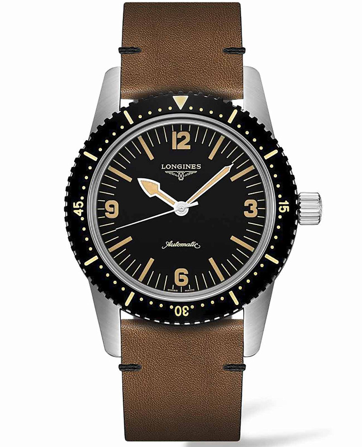 Часы Longines Skin Diver Watch L2.822.4.56.2 — мужские, черный