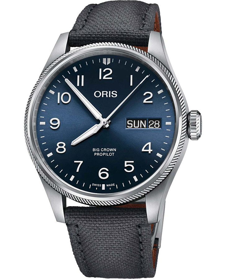Часы Oris Propilot Big Crown Propilot Big Day Date 01 752 7760 4065-07 3 22 05LC — мужские, синий