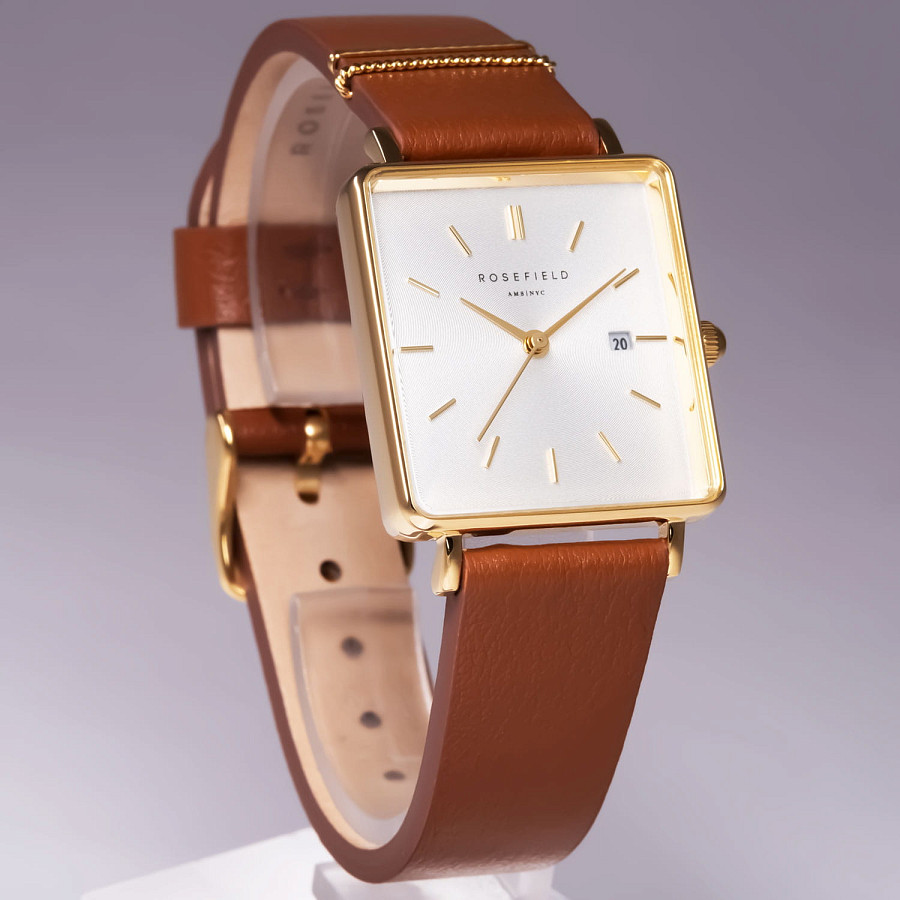 Часы Rosefield The Boxy QSCG-Q029 — кварцевые, сталь металл