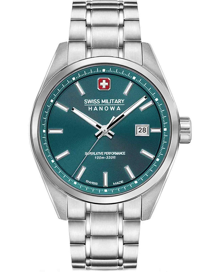 Часы Swiss Military Hanowa Pioneer SMWGH0004104 — мужские, бирюзовый