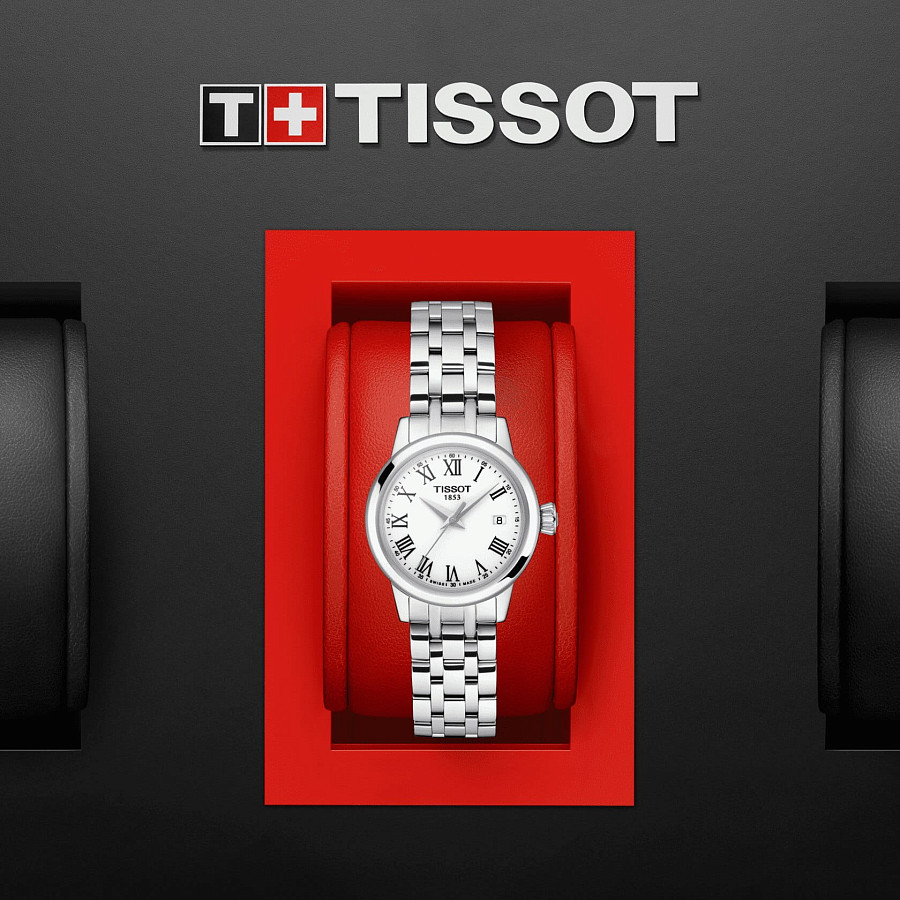 Часы Tissot Classic Dream Lady T129.210.11.013.00 — белый, сталь металл