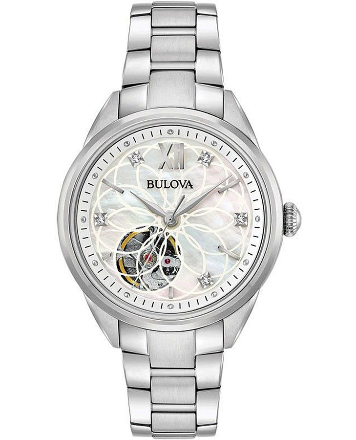 Часы Bulova Automatic Ladies 96P181 — женские, перламутровый