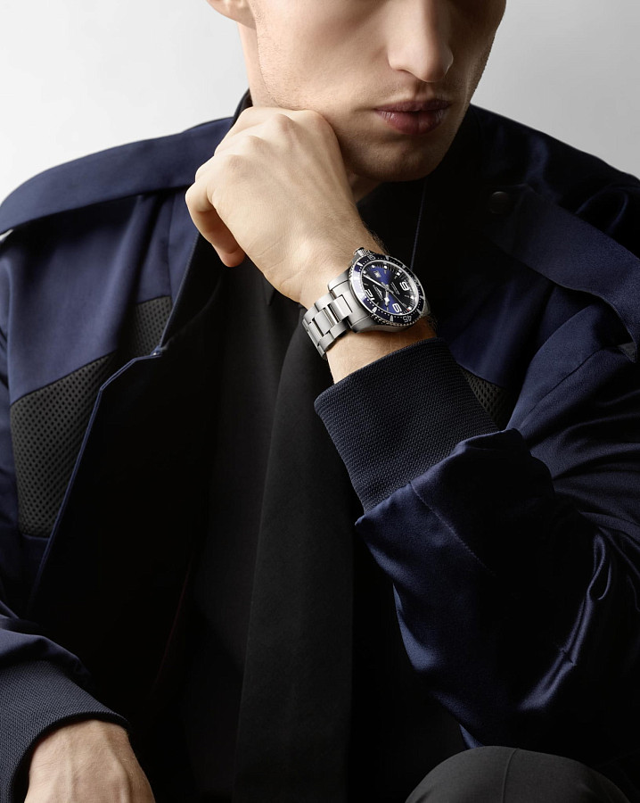Часы Longines HydroConquest L3.841.4.96.6 — мужские, серебристый