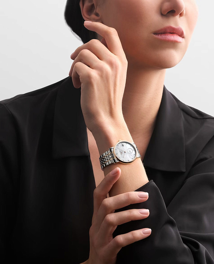 Часы Longines Elegant Collection L4.312.5.87.7 — нержавеющая сталь и 18 каратное розовое золото, женские