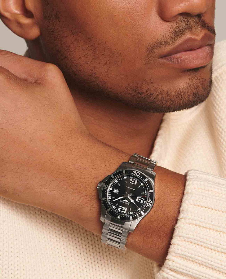 Часы Longines HydroConquest L3.730.4.56.6 — мужские, нержавеющая сталь