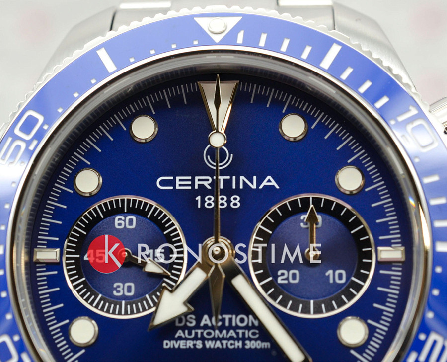 Часы Certina DS Action Diver Chrono C032.827.11.041.00 — сталь, нержавеющая сталь 316l