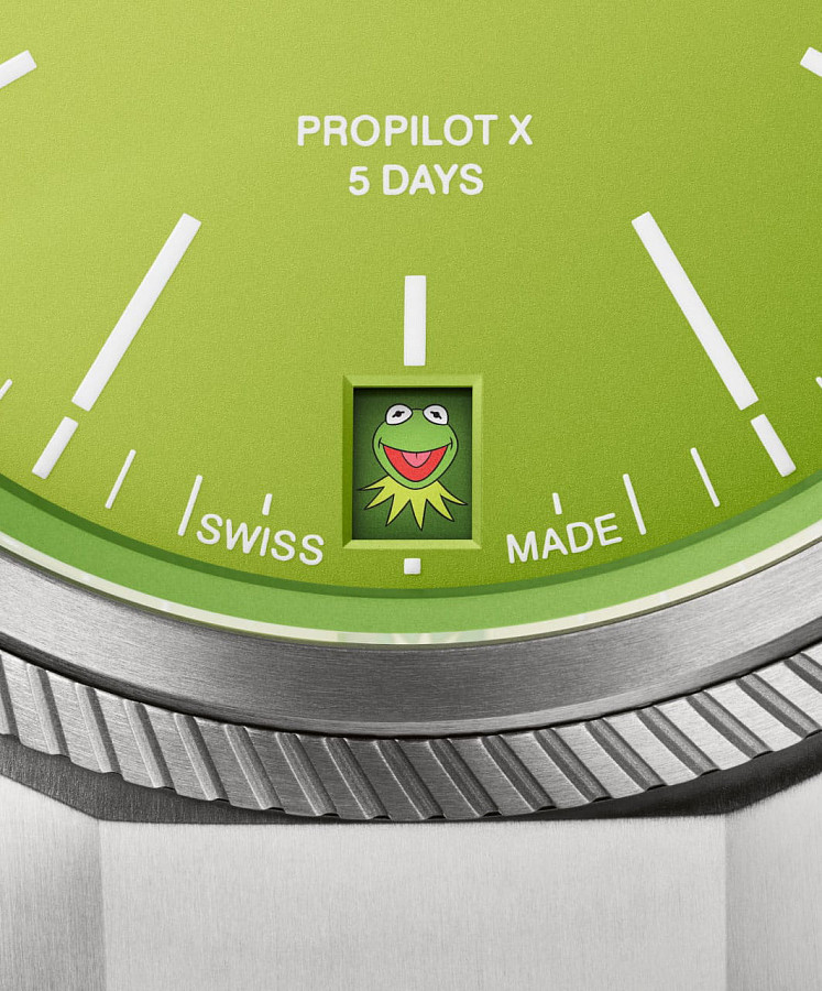 Часы Oris Propilot X Kermit Edition 01 400 7778 7157-Set — титановый, мужские