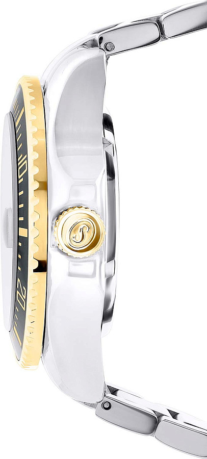Часы Stuhrling Aquadiver 4048.4 — нержавеющая сталь с pvd-покрытием, мужские