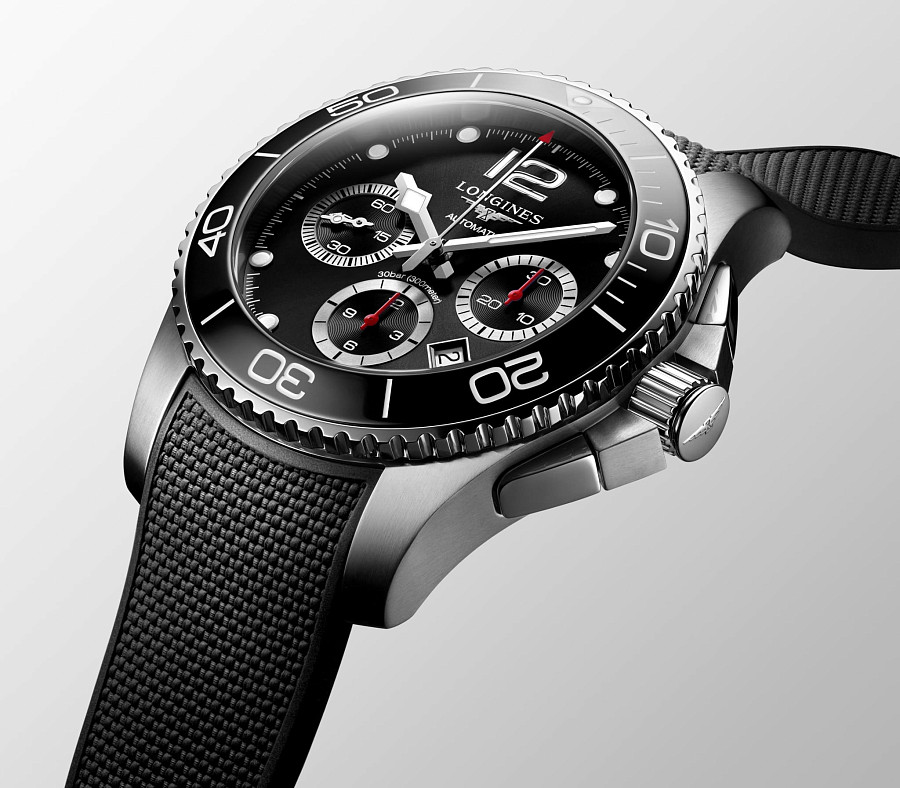 Часы Longines HydroConquest L3.883.4.56.9 — механические, металл сталь керамика
