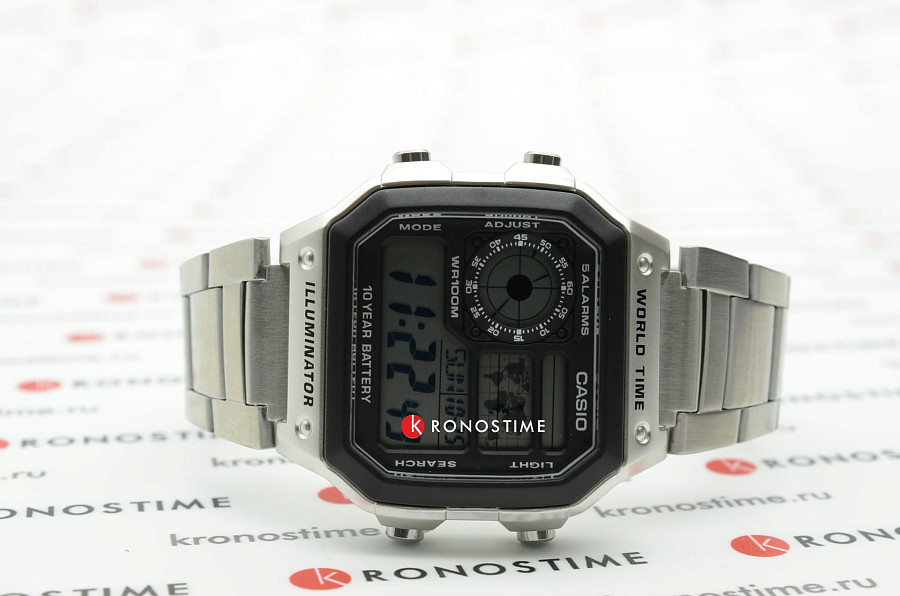 Часы Casio Collection AE-1200WHD-1AVDF (AE-1200WHD-1A) — нержавеющая сталь, мужские