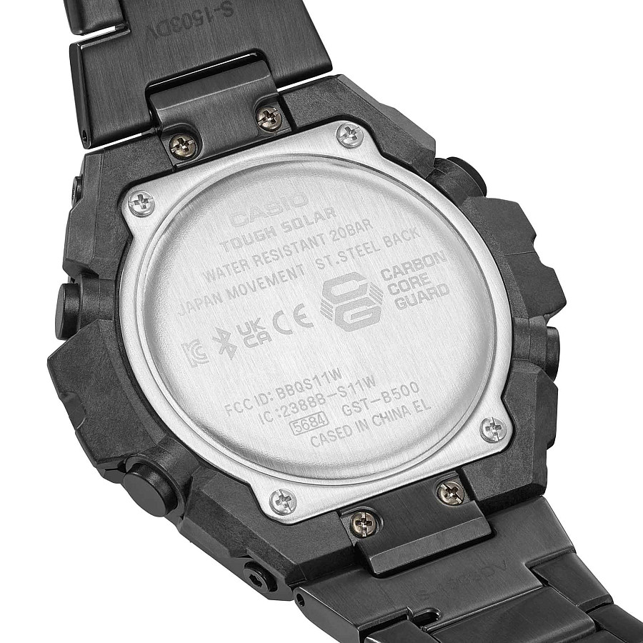 Часы Casio G-Shock GST-B500BD-1ADR (GST-B500BD-1A) — сталь карбон, Япония