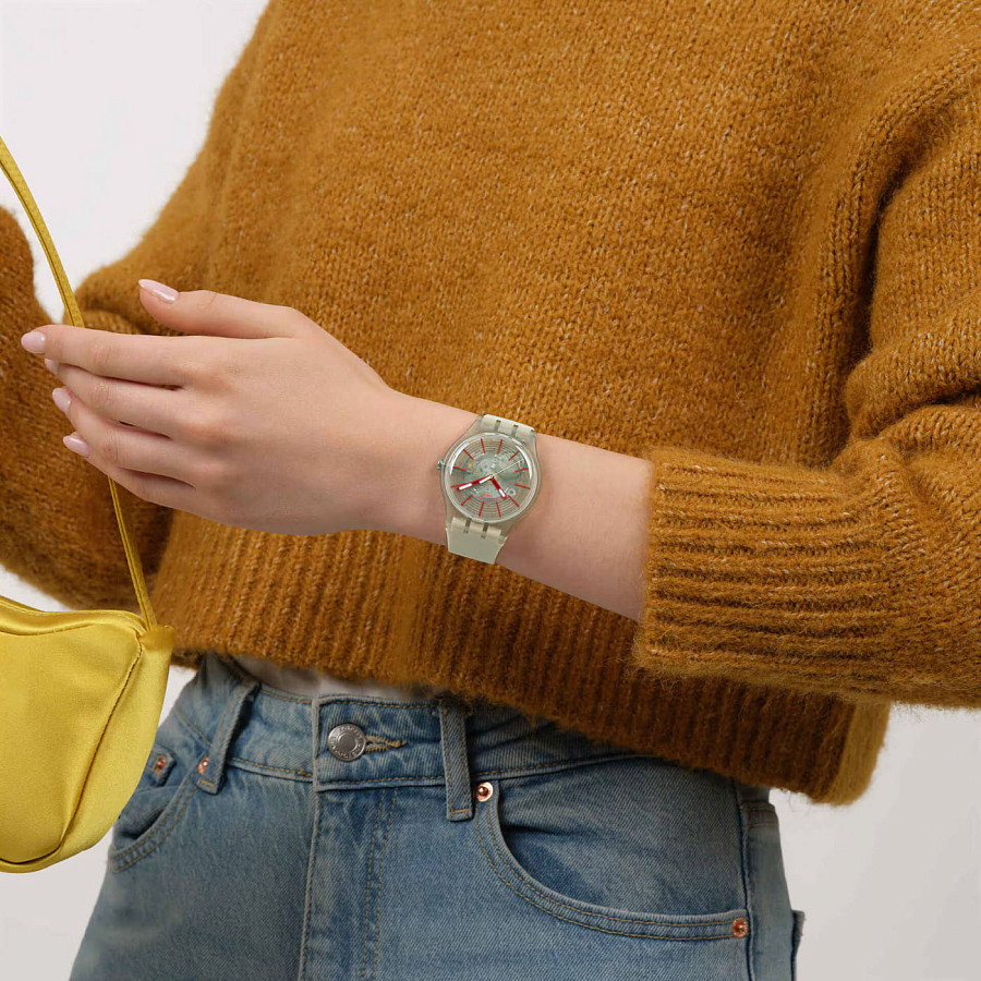 Часы Swatch Revealed In The Sand SO29K119 — бежевый, пластик