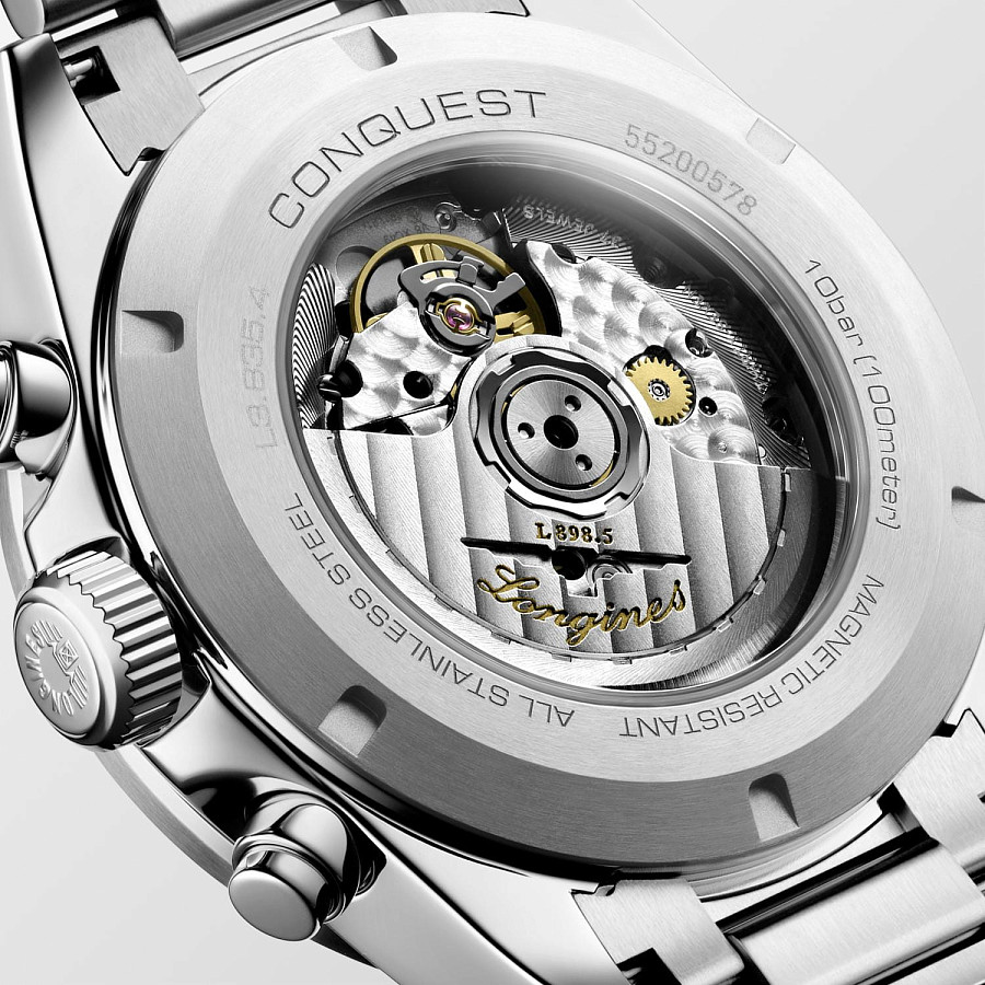 Часы Longines Conquest L3.835.4.98.6 — механические, керамика сталь металл
