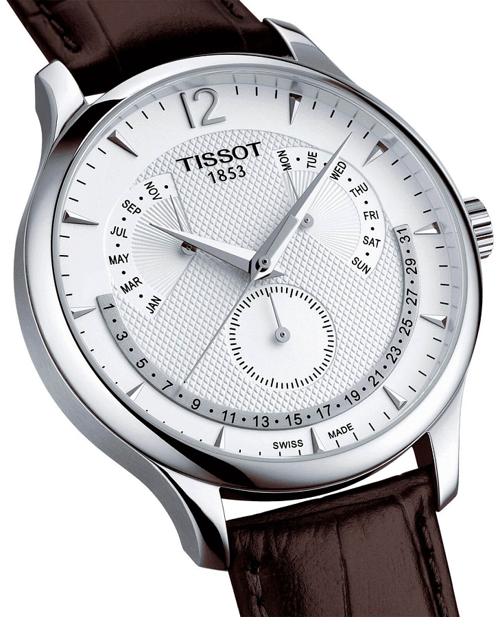 Часы Tissot Tradition Perpetual Calendar T063.637.16.037.00 — сталь металл, Швейцария