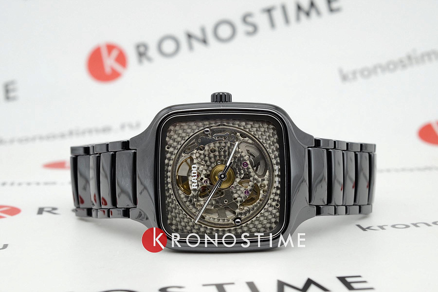 Часы Rado True Square Automatic Open Heart R27086172 — механические, керамика