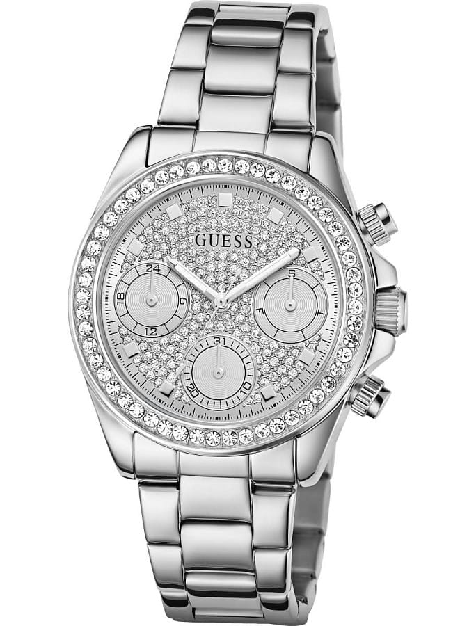 Часы Guess Sport Victoria Silver Tone Analog GW1037L1 — кварцевые, металл сталь