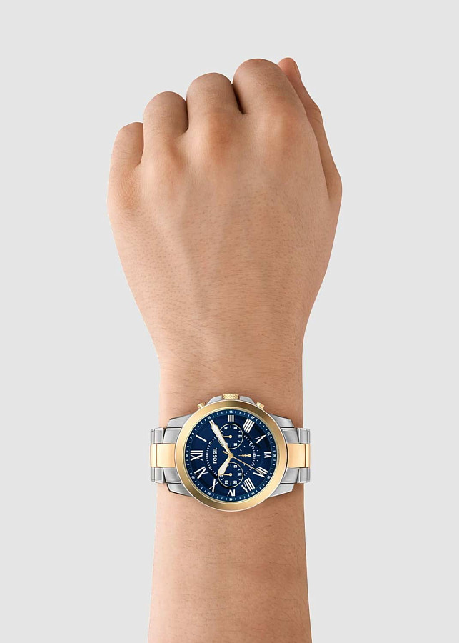 Часы Fossil Grant FS6132 — кварцевые, металл сталь