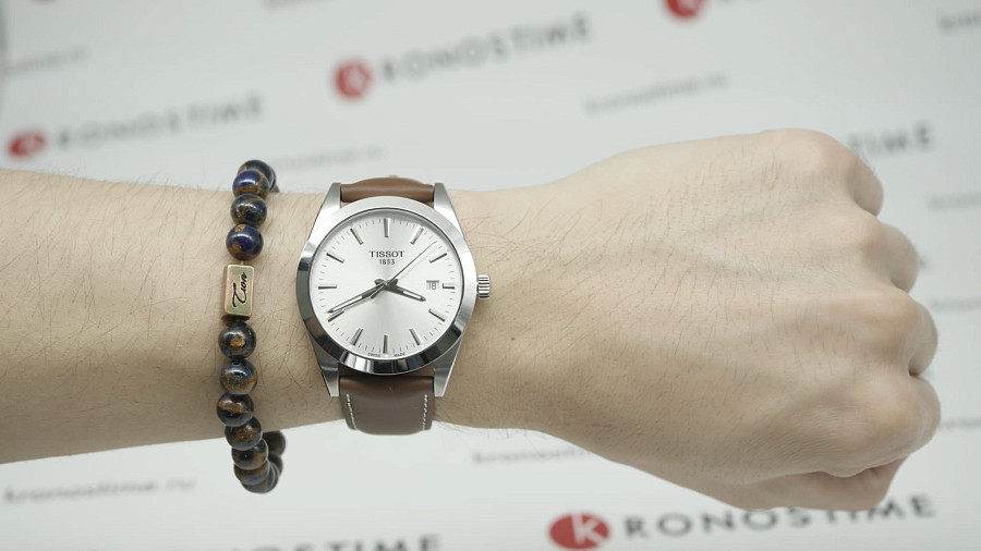 Часы Tissot Gentleman T127.410.16.031.00 — коричневый, сталь металл