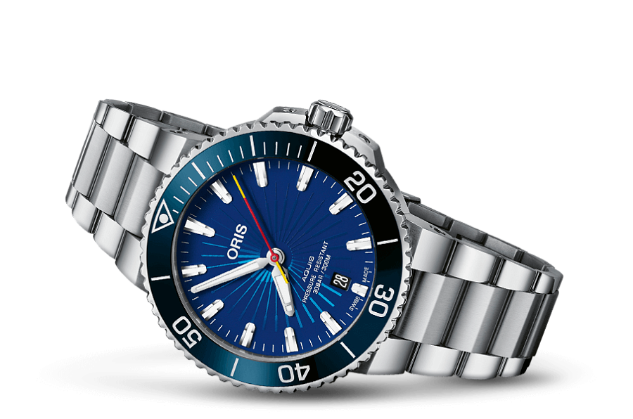 Часы Oris Aquis Sun Wukong Limited Edition 01 733 7766 4185-Set — механические, металл сталь
