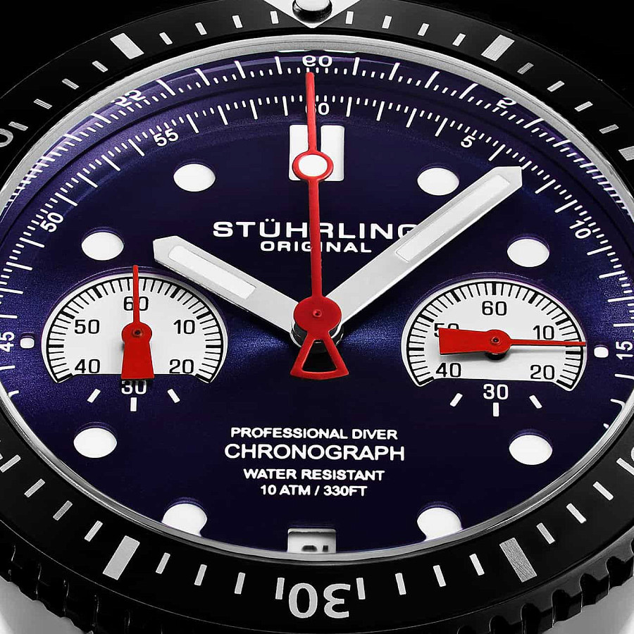 Часы Stuhrling Aquadiver 4016.1 — кварцевые, сталь металл