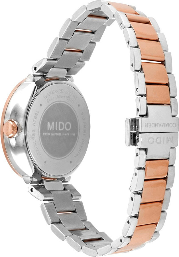 Часы Mido Commander M014.207.22.116.80 — нержавеющая сталь с pvd-покрытием, женские