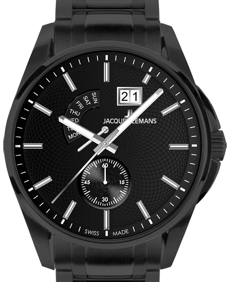Часы Jacques Lemans Derby 1-2199S — кварцевые, сталь металл