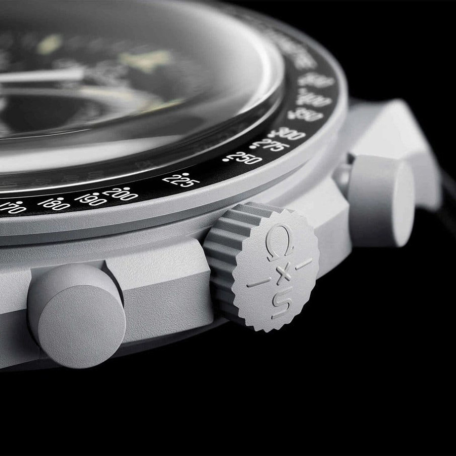 Часы Swatch x Omega Bioceramic Moonswatch Mission To The Moon SO33M100 — мужские, черный