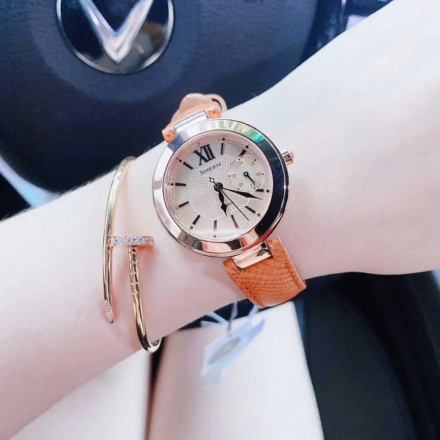 Часы Casio Sheen SHE-3051PGL-7AUDF — кварцевые, сталь металл