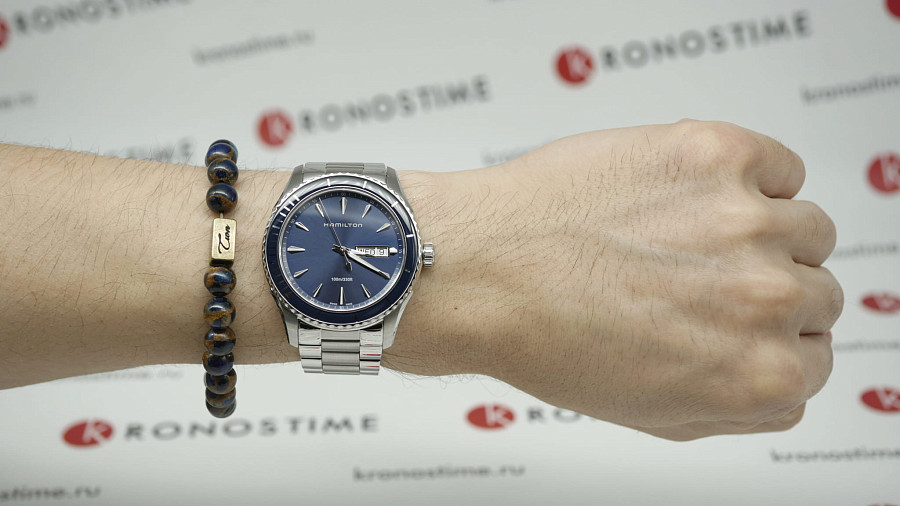 Часы Hamilton Jazzmaster Seaview Day Date Quartz H37551141 — сталь, нержавеющая сталь