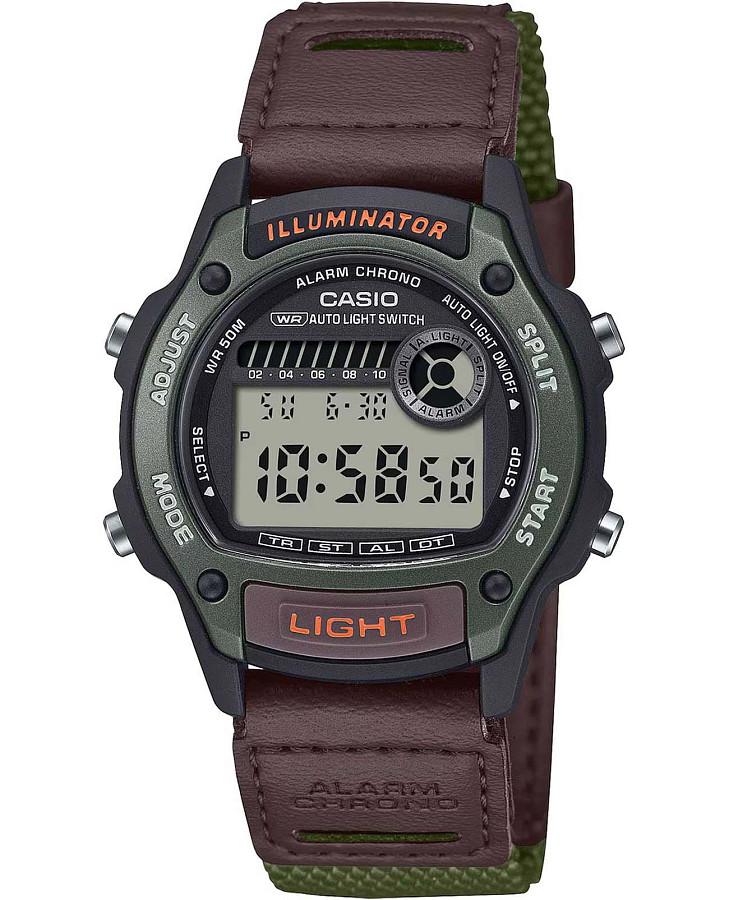 Часы Casio Collection W-220HF-3A — мужские, серый