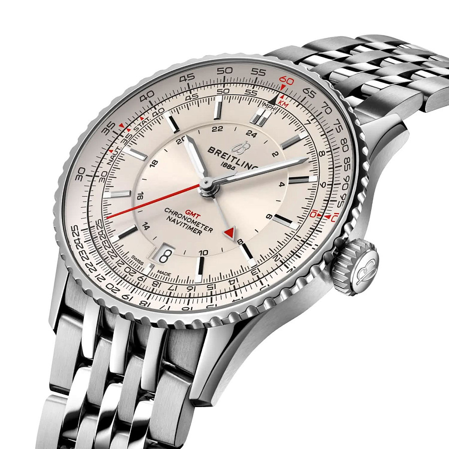 Часы Breitling Navitimer Automatic GMT 41 A32310211G1A1 — механические, сталь