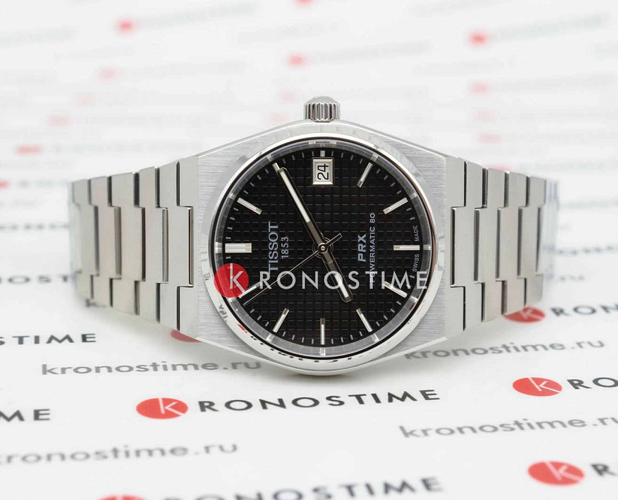Часы Tissot PRX Powermatic 80 T137.207.11.051.00 — механические, сталь металл