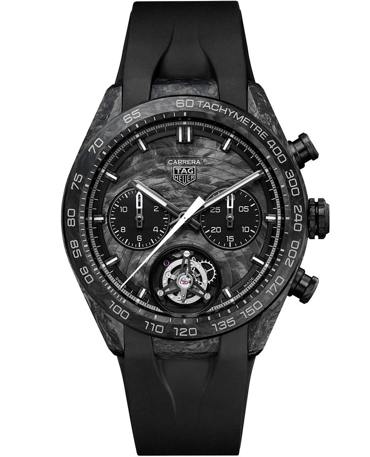 Часы TAG Heuer Carrera Chronograph Tourbillon Extreme Sport CBU5091.FT6305 — мужские, черный