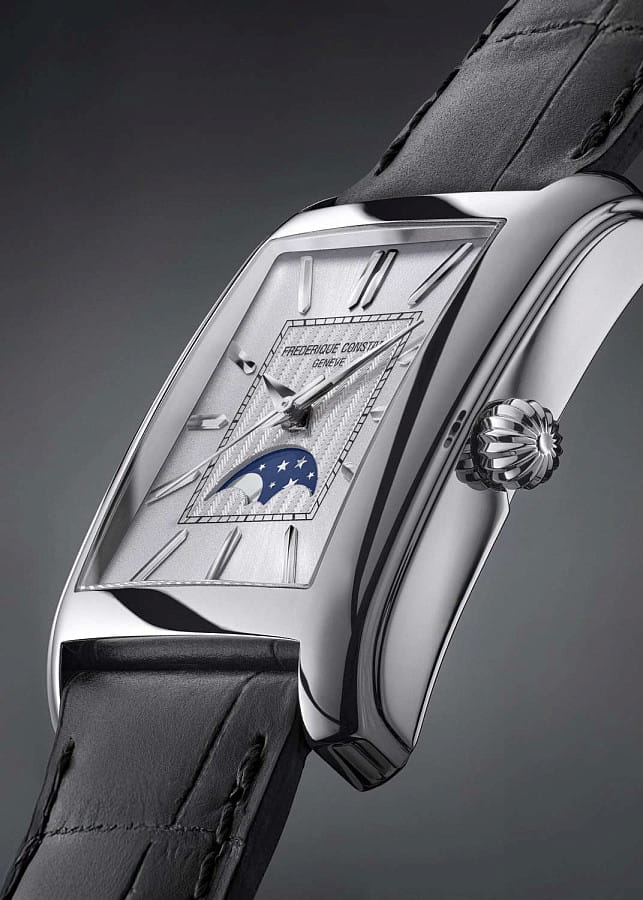 Часы Frederique Constant Classics Carree Moonphase Automatic FC-333S4C6 — кожаный, мужские