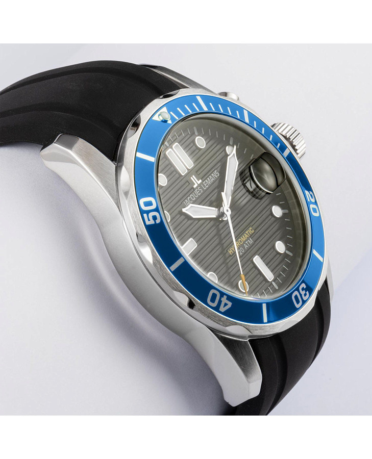 Часы Jacques Lemans Hybromatic 1-2170D — силикон, мужские