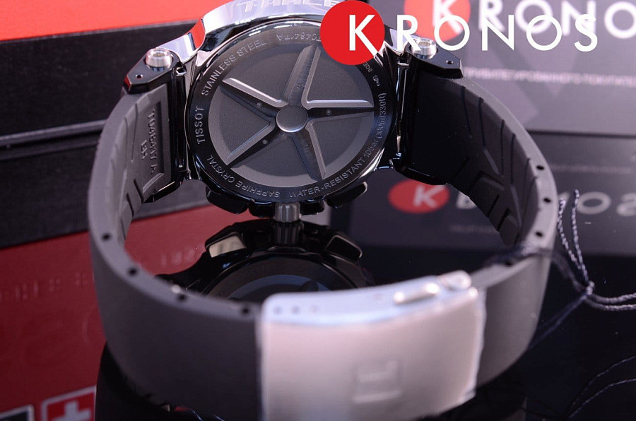 Часы Tissot T-Sport T-Race Quartz Chronograph T048.417.27.057.00 — черный, металл сталь