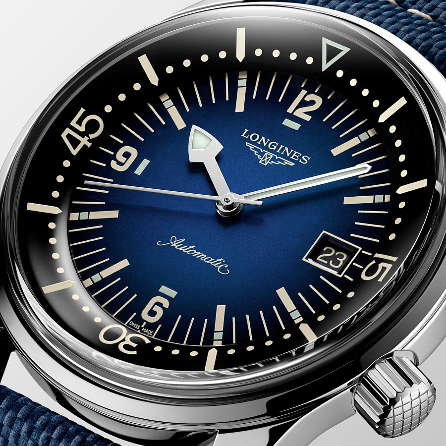 Часы Longines Legend Diver Watch L3.774.4.90.2 — механические, Швейцария, мужские
