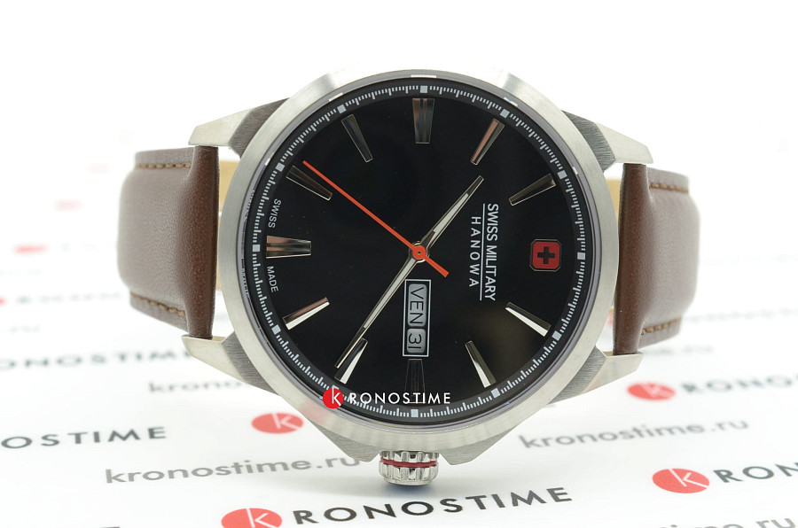 Часы Swiss Military Hanowa 06-4346.04.007 — кожаный, мужские