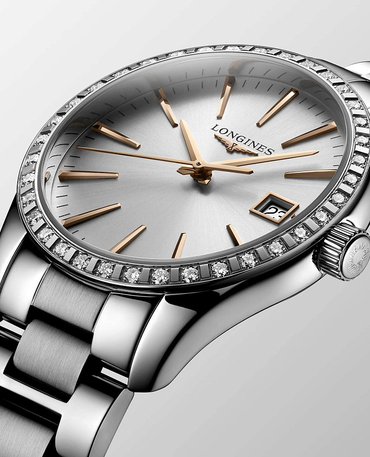Часы Longines Conquest Classic L2.386.0.72.6 — женские, серебристый