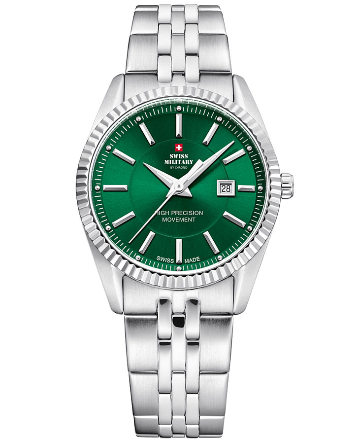 Часы Swiss Military by Chrono Сверхточные SM34066.08 — женские, зеленый