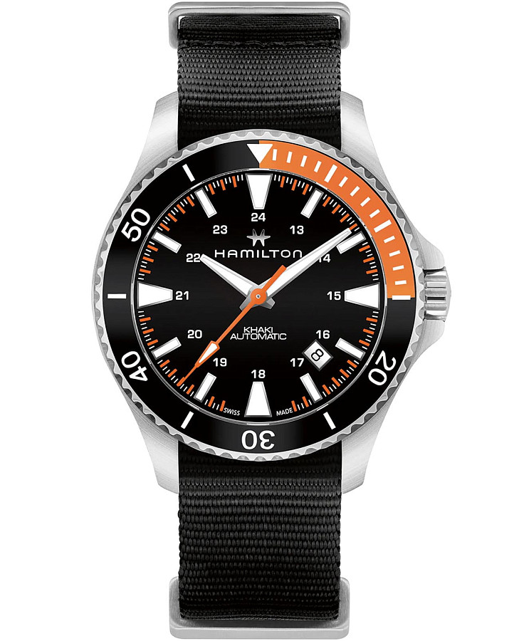 Часы Hamilton Khaki Navy Scuba Auto H82305931 — мужские, черный