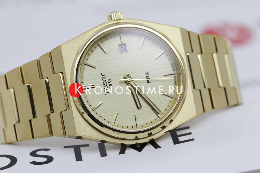 Часы Tissot PRX T137.410.33.021.00 — золотой, сталь металл