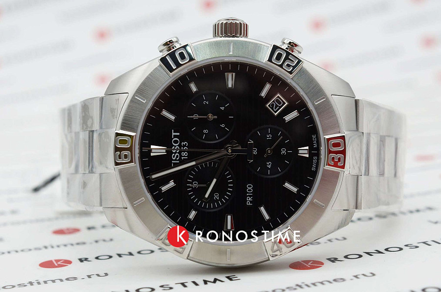 Часы Tissot PR 100 Sport Gent Chronograph T101.617.11.051.00 — мужские, серебристый