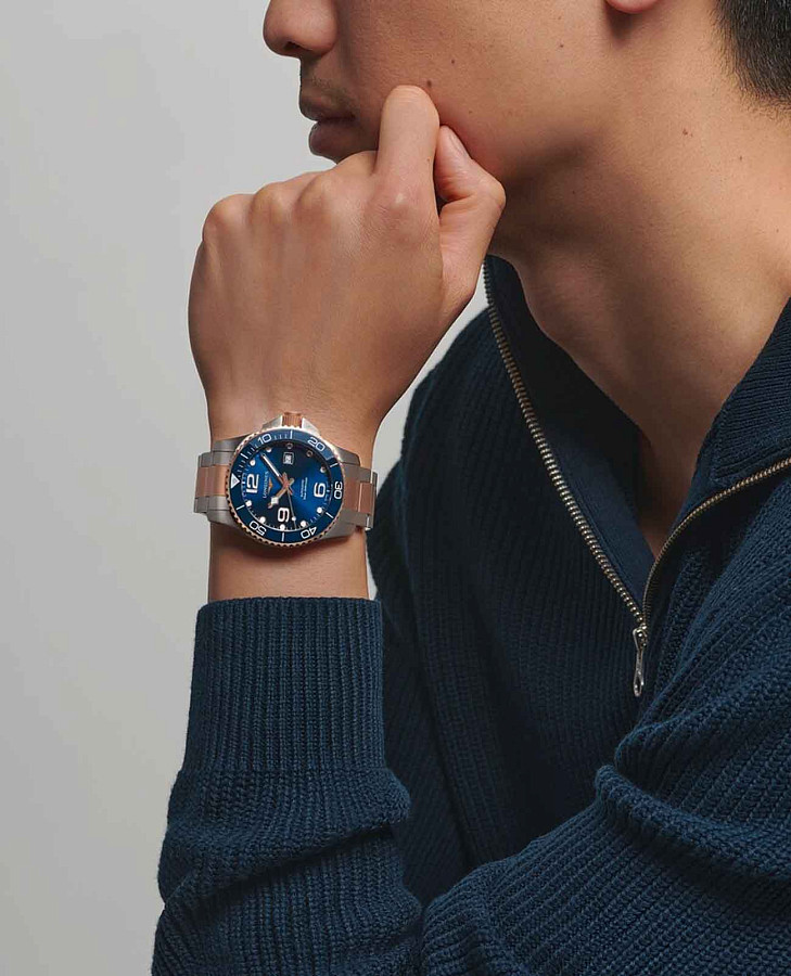 Часы Longines HydroConquest L3.782.3.98.7 — двухцветный, металл сталь