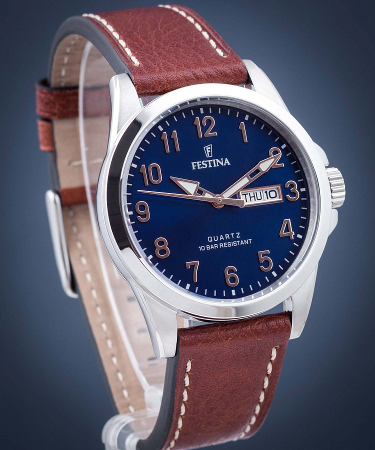 Часы Festina Classics F20358/B — мужские, кожаный