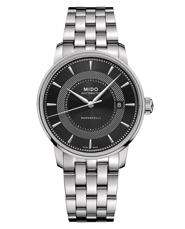 Часы Mido Baroncelli Signature M037.407.11.051.01 — мужские, антрацитовый