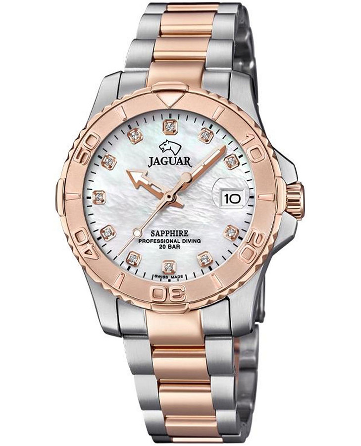 Часы Jaguar Couple Diver J871/5 — женские, перламутровый