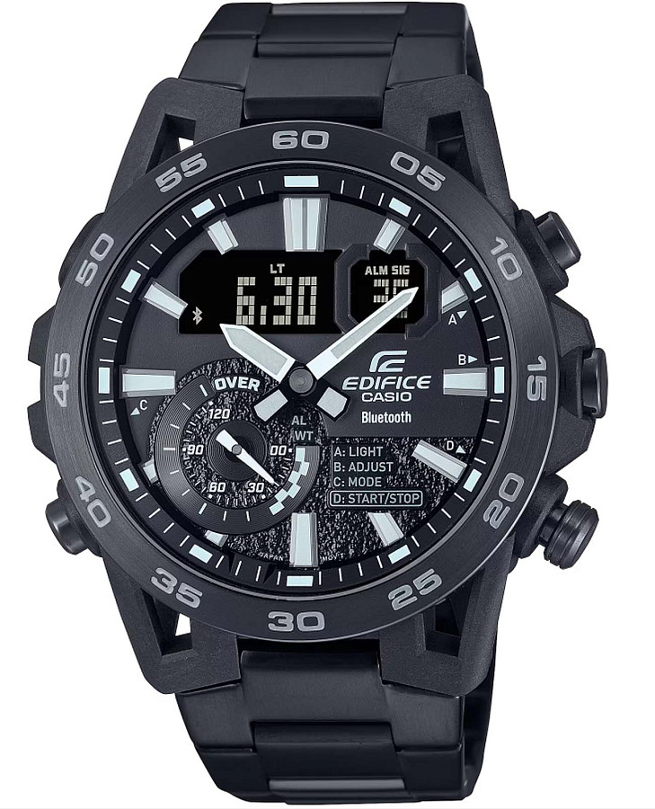Часы Casio Edifice ECB-40BK-1ADF (ECB-40BK-1A) — мужские, черный