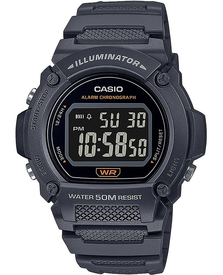 Часы Casio Collection W-219H-8BVEF — мужские, черный